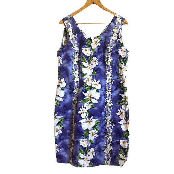 Lava Hut Dresses & Skirts - Dress Tropical Purple Floral XL Sleeveless Lava Hut Zipper